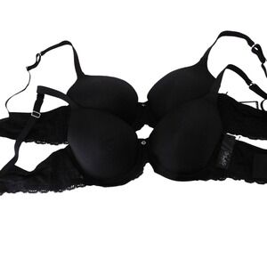 Lot of 2 NEW Montelle Intimates Bra Full Coverage T Shirt Underwire 40B Black